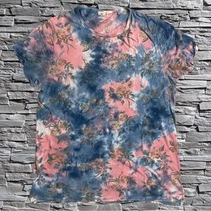 Rose Tee Pink/Blue Size L